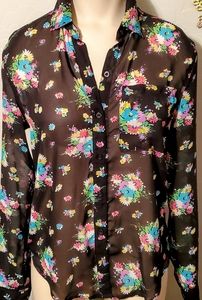 Aeropostale sheer floral top